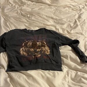 Anine Bing Black Tiger Sweatshirt